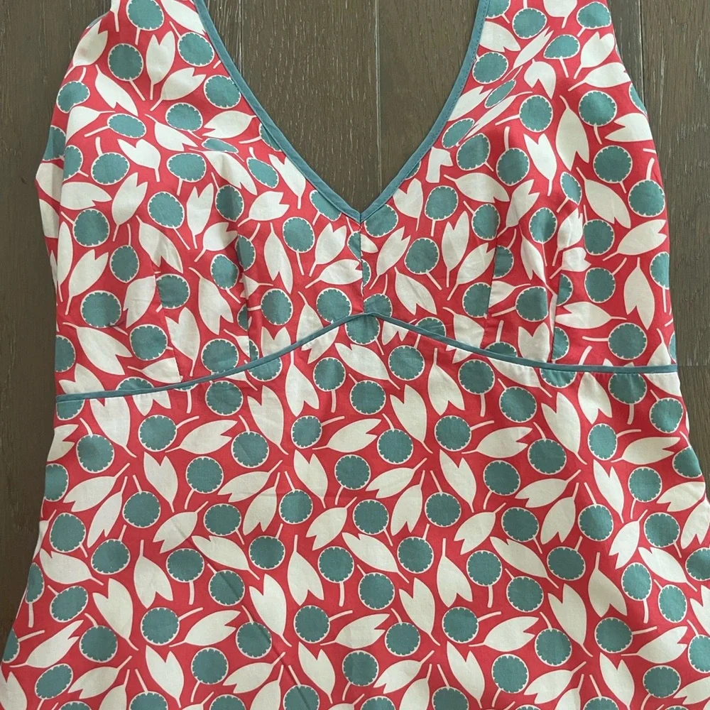 Boden 100% Cotton Halter Floral Dress 10L - Picture 2 of 6